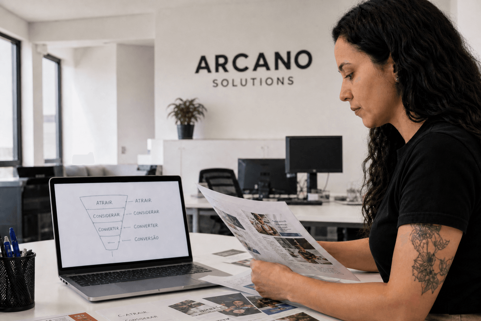 Equipe de marketing Arcano Solutions